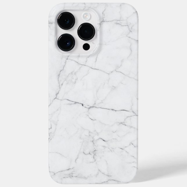 Funda De Case-Mate Para iPhone Mármol blanco elegante (Reverso)