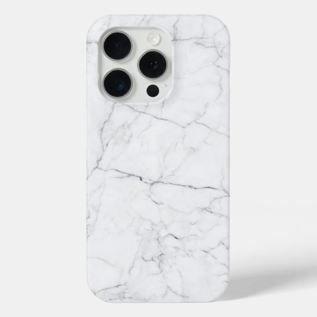 Funda De Case-Mate Para iPhone Mármol blanco elegante (Reverso )