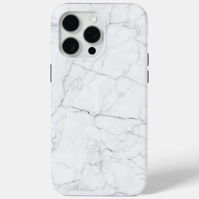 Funda De Case-Mate Para iPhone Mármol blanco elegante (Reverso )