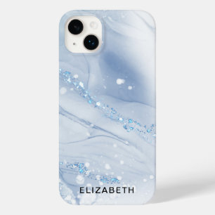 Funda Para iPhone 14 Plus De Case-Mate Mármol blanco y dorado con brillo personalizado