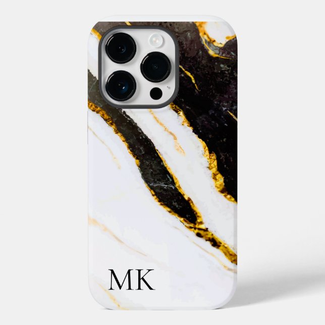 Funda De Case-Mate Para iPhone Mármol blanco y negro (Reverso )