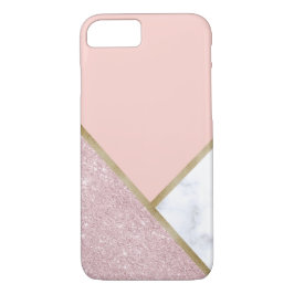 Funda Para iPhone 8/7 Mármol color de rosa geométrico elegante del