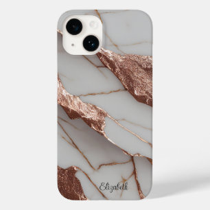 Funda Para iPhone 14 De Case-Mate Mármol de brillo de cobre de moda
