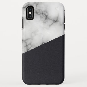 Funda Para iPhone XS Max mármol de cuero con monograma