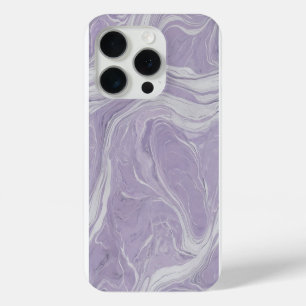Funda Para iPhone 15 Pro Mármol de Lavanda con venas blancas blandas