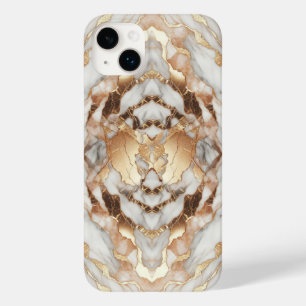Funda Para iPhone 14 Plus De Case-Mate Mármol de Lujo Glam Rosa Dorado Tendencia