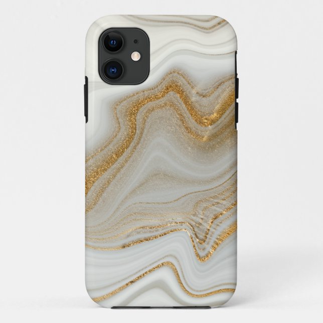 Funda De Case-Mate Para iPhone Mármol de oro  (Reverso)