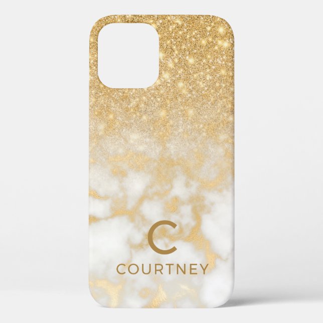 Funda De Case-Mate Para iPhone Mármol Dorado Moderno (Reverso )