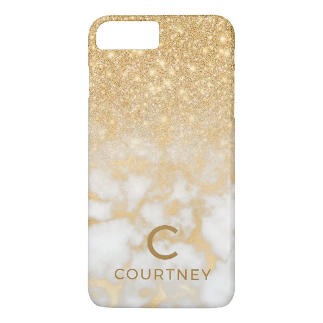 Funda De Case-Mate Para iPhone Mármol Dorado Moderno (Reverso)
