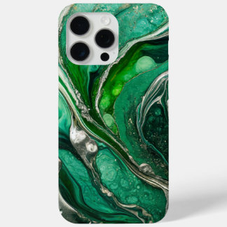 Funda Para iPhone 15 Pro Max Mármol elegante verde moderno