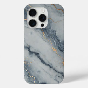 Funda Para iPhone 15 Pro Mármol gris con espectros de oro