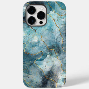 Funda Para iPhone 14 Pro Max De Case-Mate Mármol ilustrado de oro azul