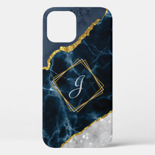 Funda Para iPhone 12 Mármol naval con estuche para iPhone y iPad Purpur