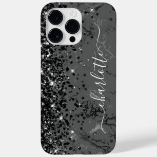 Funda Para iPhone 14 Pro Max De Case-Mate Mármol negro brillante glam femenino firma