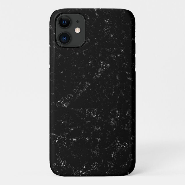 Funda De Case-Mate Para iPhone Mármol negro elegante (Reverso)