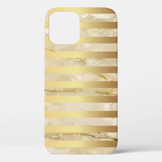 Funda De Case-Mate Para iPhone Mármol oro de moda (Reverso )