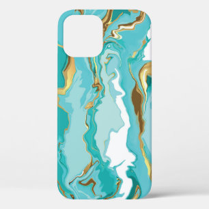 Funda Para iPhone 12 Mármol, oro: fondo vintage abstracto.