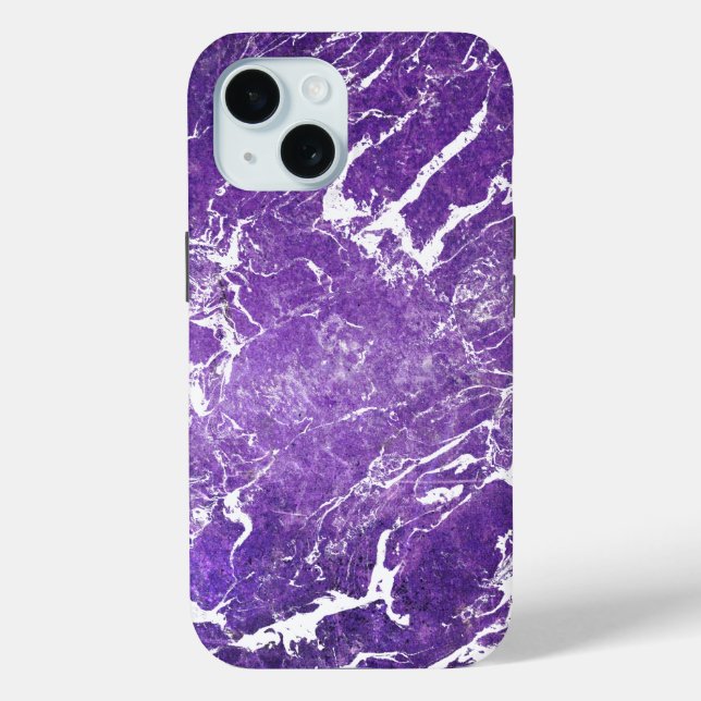 Funda De Case-Mate Para iPhone Mármol púrpura (Reverso )