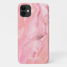 Funda Para iPhone 11 Mármol rosa bebé