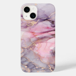 Funda Para iPhone 14 De Case-Mate mármol rosa lindo gris