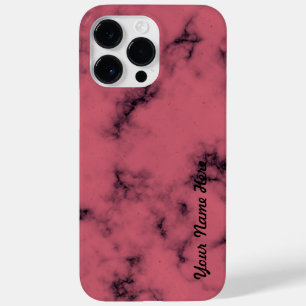 Funda Para iPhone 14 Pro Max De Case-Mate Mármol rosa personalizado Su nombre Editable Perso