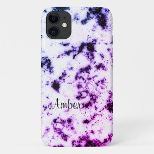 Funda Para iPhone 11 Mármol Rosa Púrpura Azul Negro Blanco Salpicadura