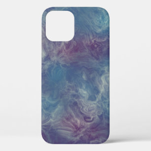 Funda Para iPhone 12 mármol rosa y azul