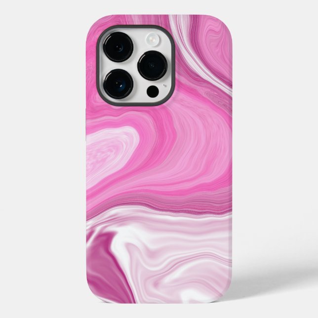 Funda De Case-Mate Para iPhone Mármol rosa y blanco (Reverso )