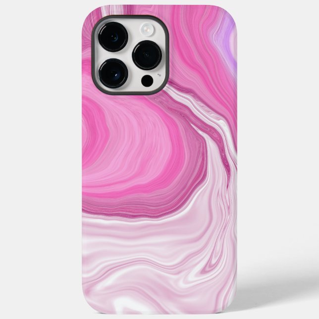 Funda De Case-Mate Para iPhone Mármol rosa y blanco (Reverso )