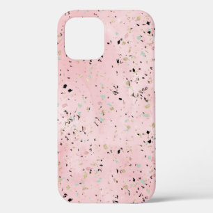 Funda Para iPhone 12 Pro Mármol rosa y oro Terrazo