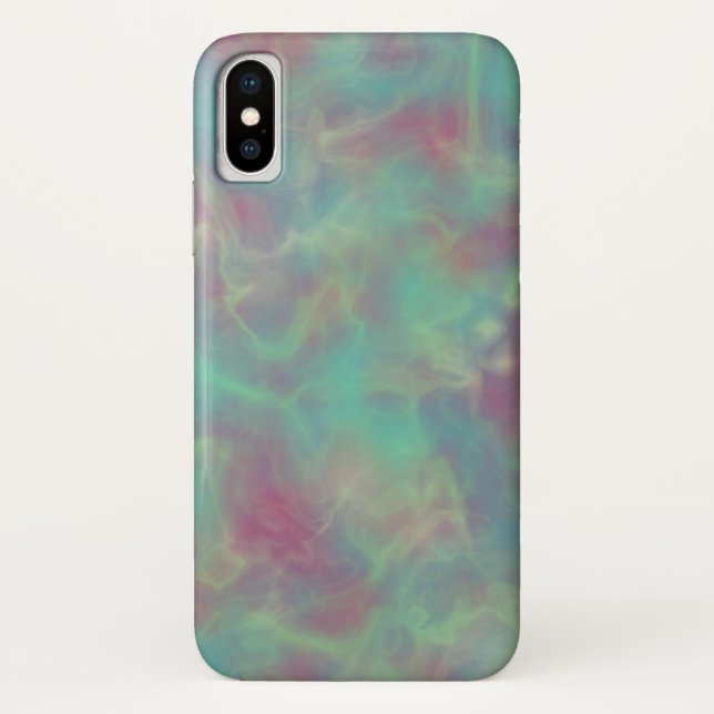 Funda De Case-Mate Para iPhone Mármol turquesa y rosa (Reverso)