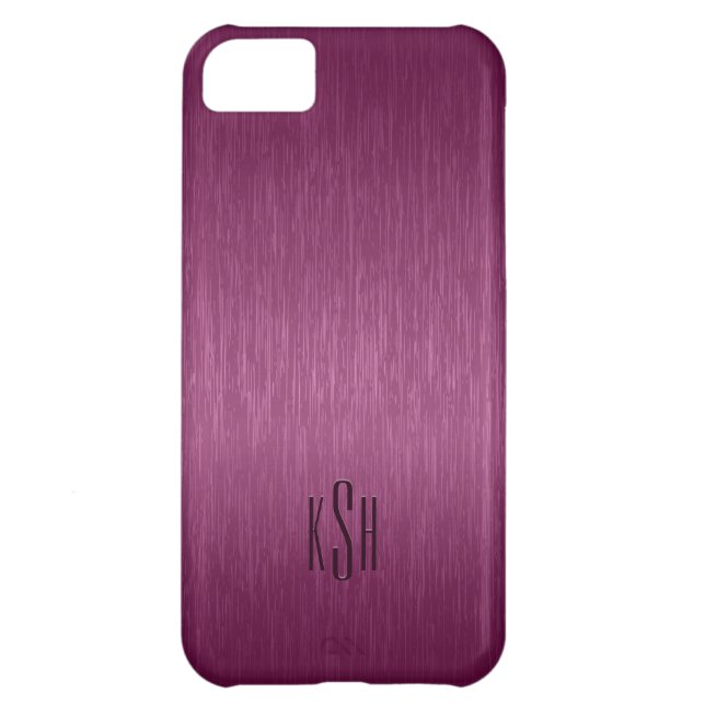 Funda De Case-Mate Para iPhone Maroon Red Metallic Brushed Aluminio Aspecto (Atrás)