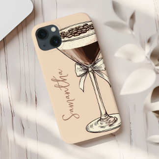 Funda Para iPhone 13 Marrón personalizado del café Espresso Martini Lov