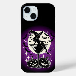 Funda Para iPhone 15 Martini de Bruja Morada