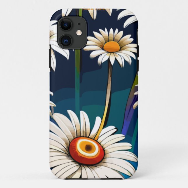 Funda De Case-Mate Para iPhone Más Daisies: Diversión floral y alegría (Reverso)