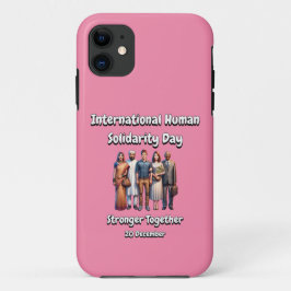 Funda Para iPhone 11 Más fuerte juntos. Día de la Solidaridad Humana.