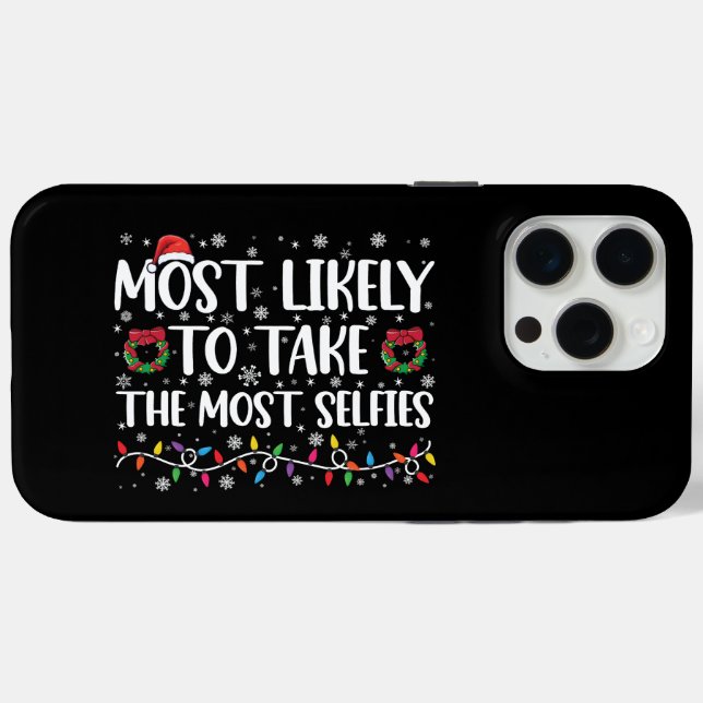 Funda De Case-Mate Para iPhone Más Probable Que Tome Más Selfies Navidad ( Reverso (Horizontal))