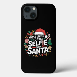 Funda Para iPhone 13 Más Probable Que Tome Selfie Con Santa Familia Nav