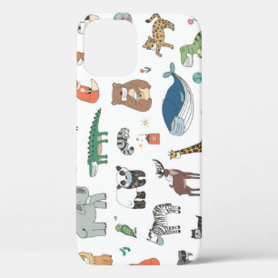 Funda Para iPhone 12 Máscara animal infantil, patrón de virus.