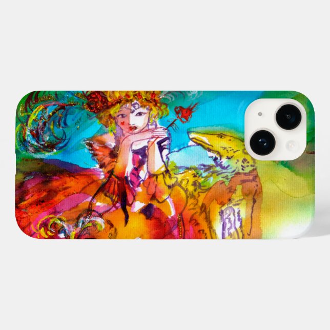 Funda De Case-Mate Para iPhone Máscara de carnaval de MIRANDOLINA / Veneciana (Reverso  (Horizontal))