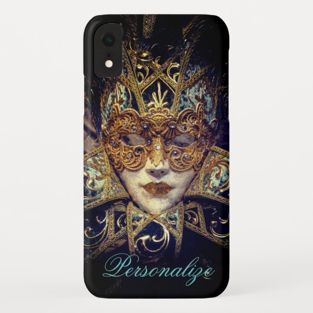 Funda De Case-Mate Para iPhone Máscara de mascarada Gótica victoriana elegante (Reverso)