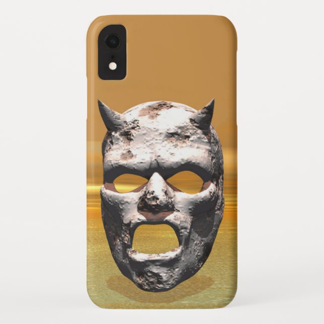 Funda De Case-Mate Para iPhone Máscara de piedra (Reverso)