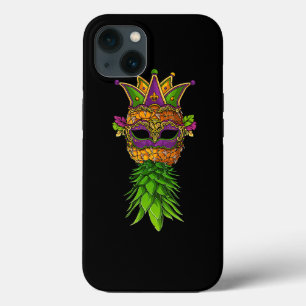 Funda Para iPhone 13 Máscara de piña al revés Mardi Gras Niños Camisas
