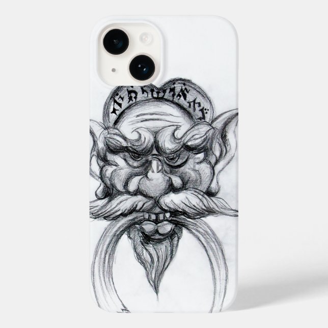 Funda De Case-Mate Para iPhone MÁSCARA GRUESA DE LA FANTASÍA DEL TAROT/ANTIQUE Bl (Reverso )