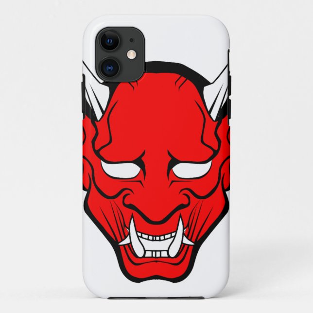 Funda De Case-Mate Para iPhone Máscara Roja Japonesa Hannya (Reverso)