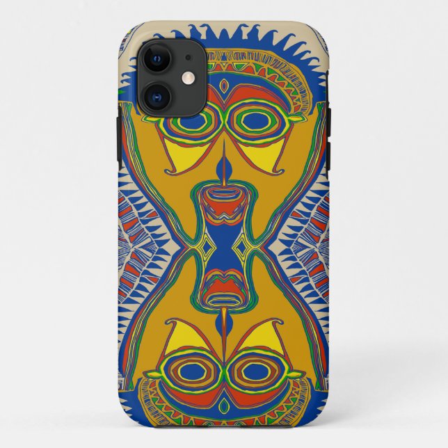 Funda De Case-Mate Para iPhone Máscara Tribal Chamán (Reverso)