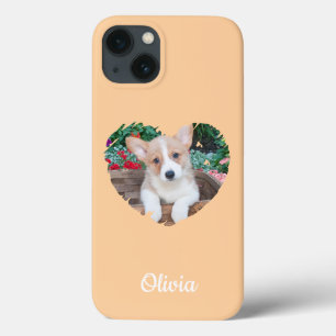 Funda Para iPhone 13 Mascota de corazón lindo foto y pinturas de perros