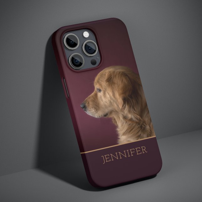 Funda De Case-Mate Para iPhone Mascota de perro foto de Golden Retriever nombre p (Subido por el creador)