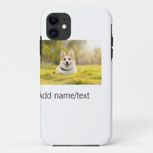 Funda Para iPhone 11 Mascota de perro lindo añadir nombre texto editabl