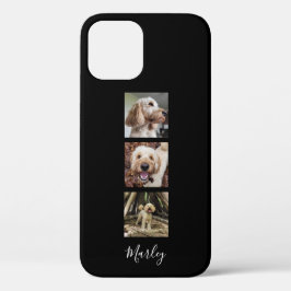 Funda Para iPhone 12 Mascota multifotográfico moderno